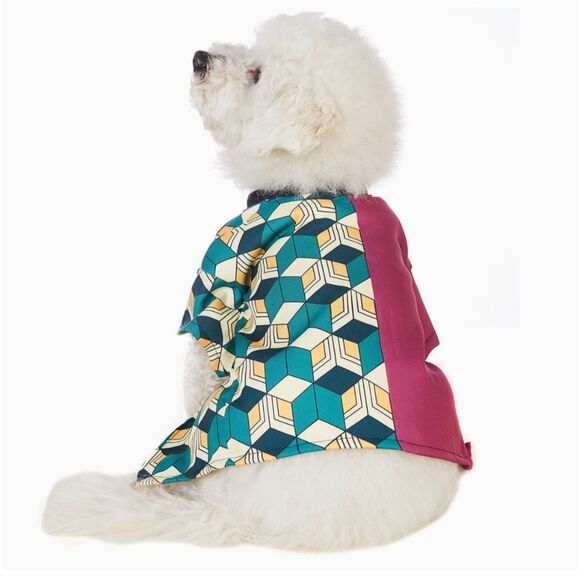 🐾 Coomour Dog Costume Demon Hunter Kimono Purple Small Pet Clothes - Picture 2 of 6